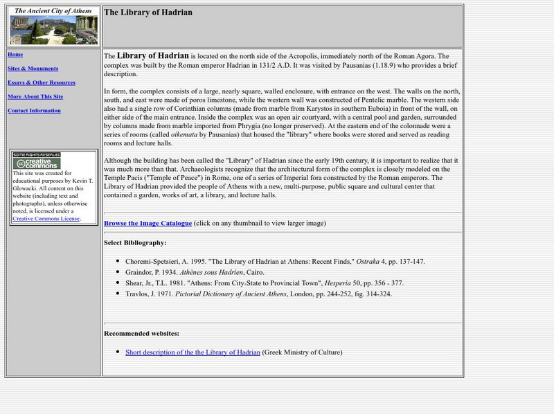 The Stoa Consortium: The Library of Hadrian Article The Stoa Consortium: The Library of Hadrian Article