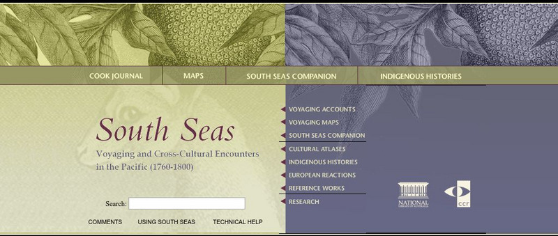 National Library of Australia: South Seas: Captain Cook Unit Plan National Library of Australia: South Seas: Captain Cook Unit Plan