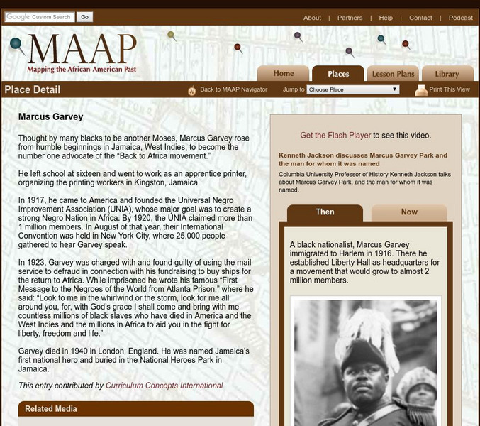 Maap: Marcus Garvey Handout Maap: Marcus Garvey Handout