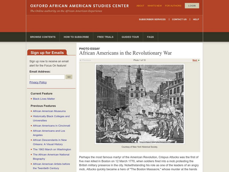 Oxford Aasc: African Americans in the Revoluionary War Graphic Oxford Aasc: African Americans in the Revoluionary War Graphic