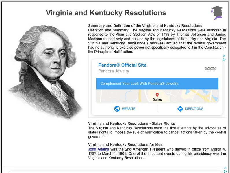 Siteseen: American Historama: Virginia and Kentucky Resolutions Article Siteseen: American Historama: Virginia and Kentucky Resolutions Article