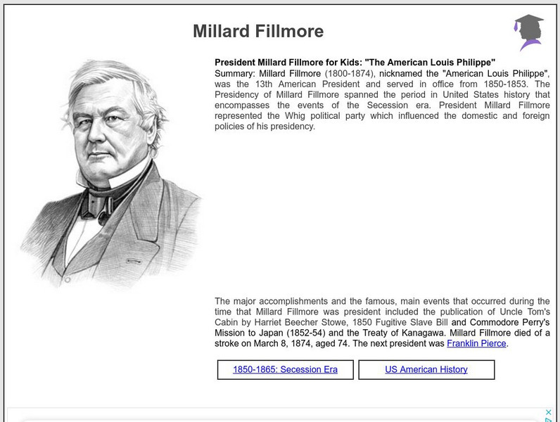 Siteseen: American Historama: Millard Fillmore Article Siteseen: American Historama: Millard Fillmore Article