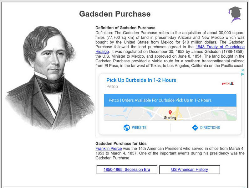 Siteseen: American Historama: Gadsden Purchase Article Siteseen: American Historama: Gadsden Purchase Article