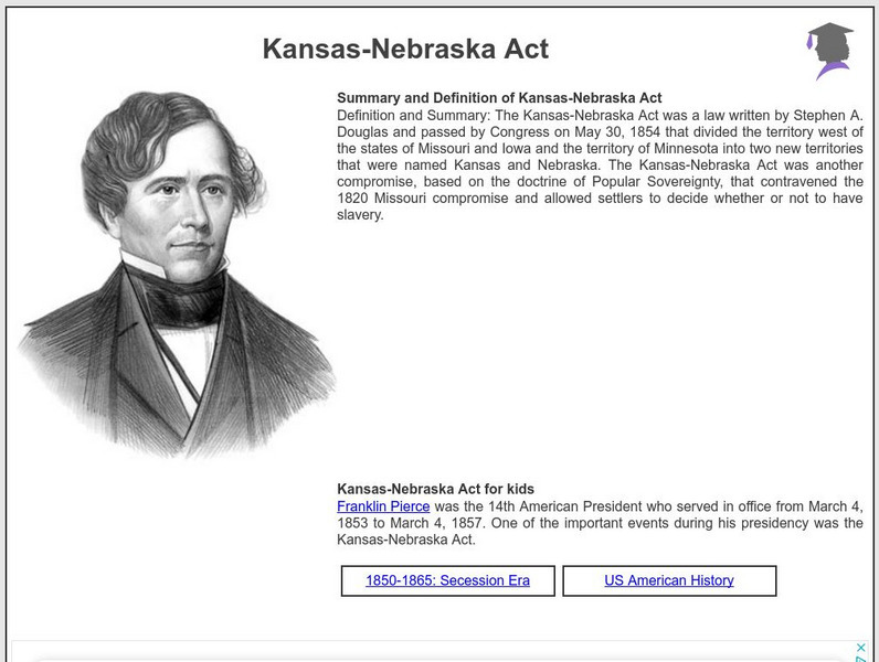 Siteseen: American Historama: Kansas Nebraska Act Article Siteseen: American Historama: Kansas Nebraska Act Article