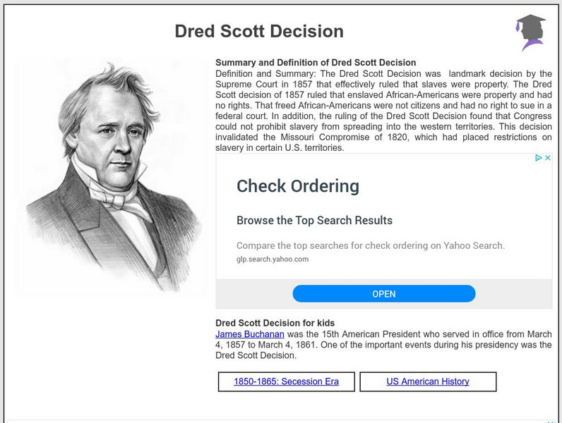 Siteseen: American Historama: Dred Scott Decision Article Siteseen: American Historama: Dred Scott Decision Article