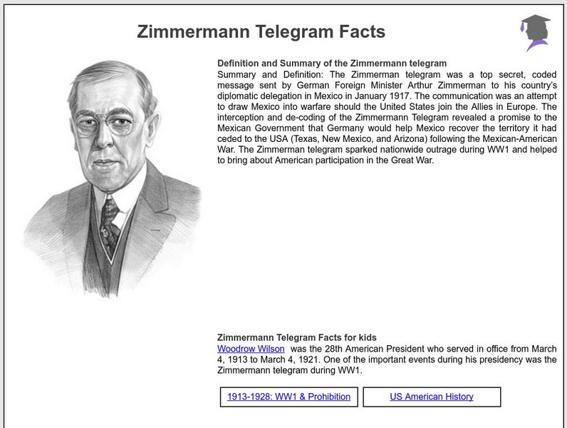 Siteseen: American Historama: Zimmermann Telegram Facts Article Siteseen: American Historama: Zimmermann Telegram Facts Article