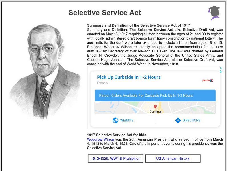 Siteseen: American Historama: 1917 Selective Service Act Article Siteseen: American Historama: 1917 Selective Service Act Article
