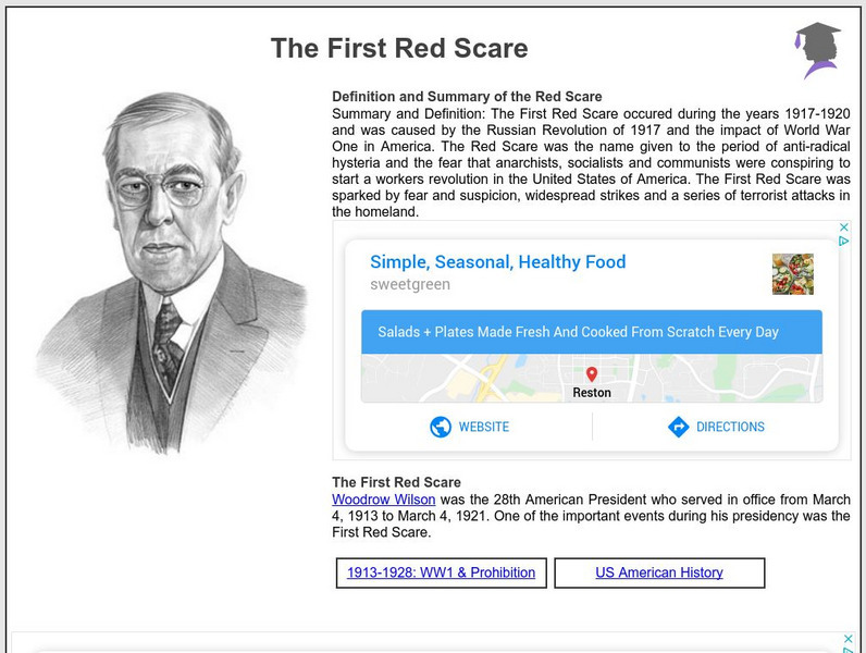 Siteseen: American Historama: The First Red Scare Article Siteseen: American Historama: The First Red Scare Article