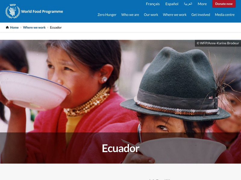 United Nations World Food Programme: Ecuador Website United Nations World Food Programme: Ecuador Website