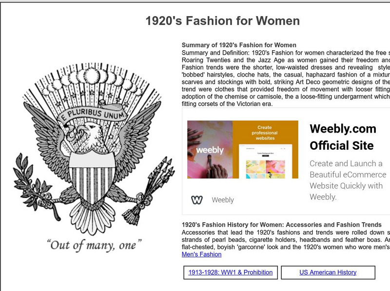 Siteseen: American Historama: 1920's Fashion for Women Article Siteseen: American Historama: 1920's Fashion for Women Article