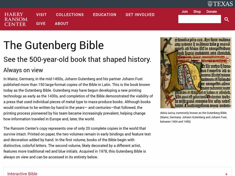 The Gutenberg Bible Website The Gutenberg Bible Website