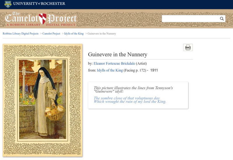 Univ. Of Rochest: Brickdale's "Guinevere in the Nunnery" Graphic Univ. Of Rochest: Brickdale's "Guinevere in the Nunnery" Graphic