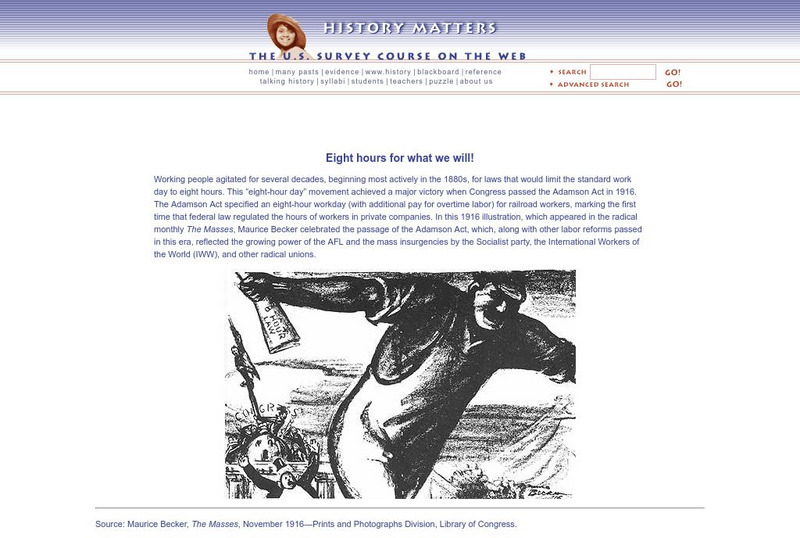 History Matters: Eight Hours for What We Will! Graphic History Matters: Eight Hours for What We Will! Graphic