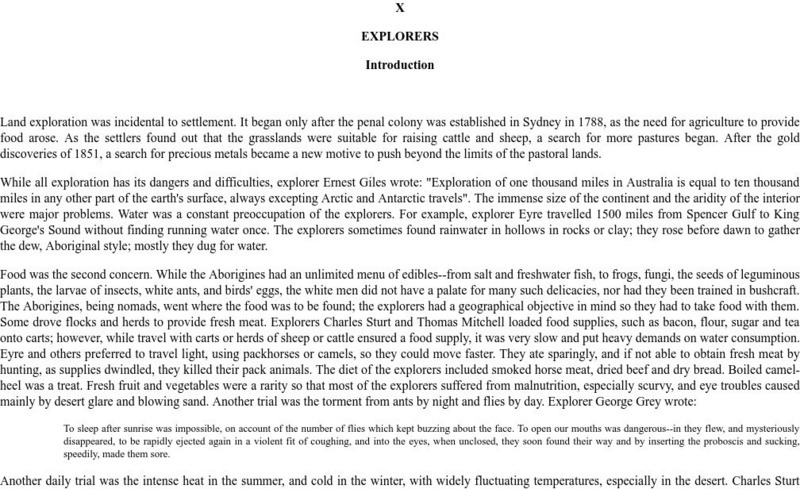 Ten Explorers (Of Australia) Handout Ten Explorers (Of Australia) Handout