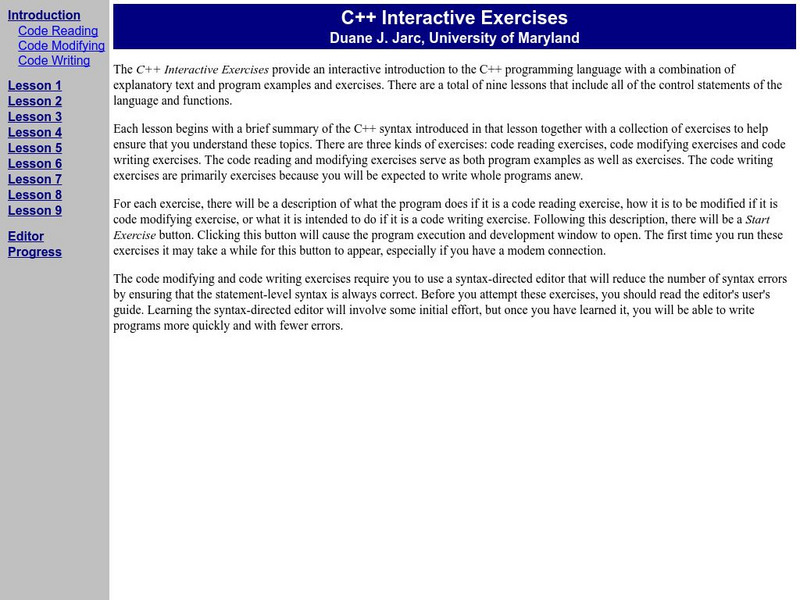 C++ Interactive Exercises Activity