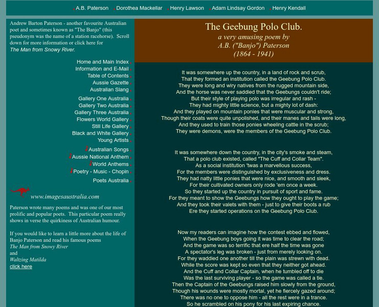 "The Geebung Polo Club" by Andrew B. Paterson Website "The Geebung Polo Club" by Andrew B. Paterson Website