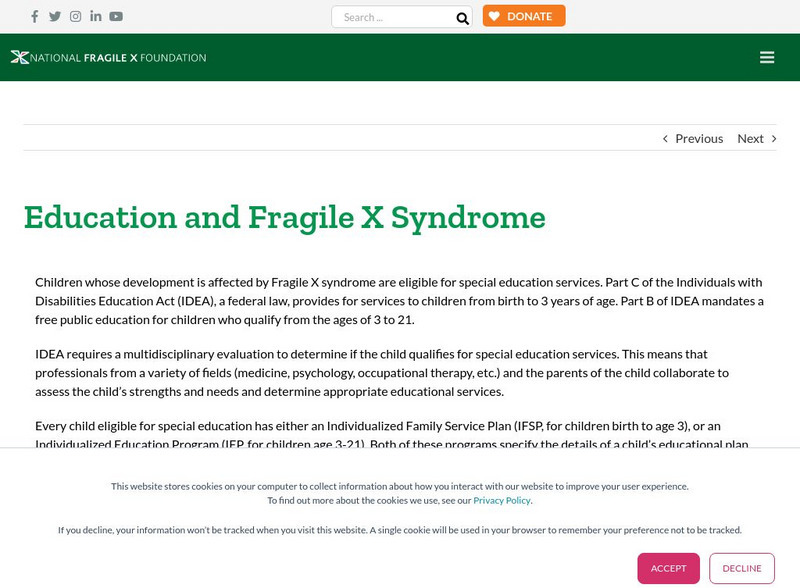 The National Fragile X Foundation Website The National Fragile X Foundation Website