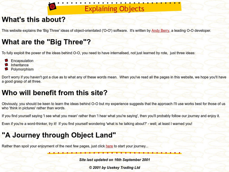Explaining Objects Website Explaining Objects Website