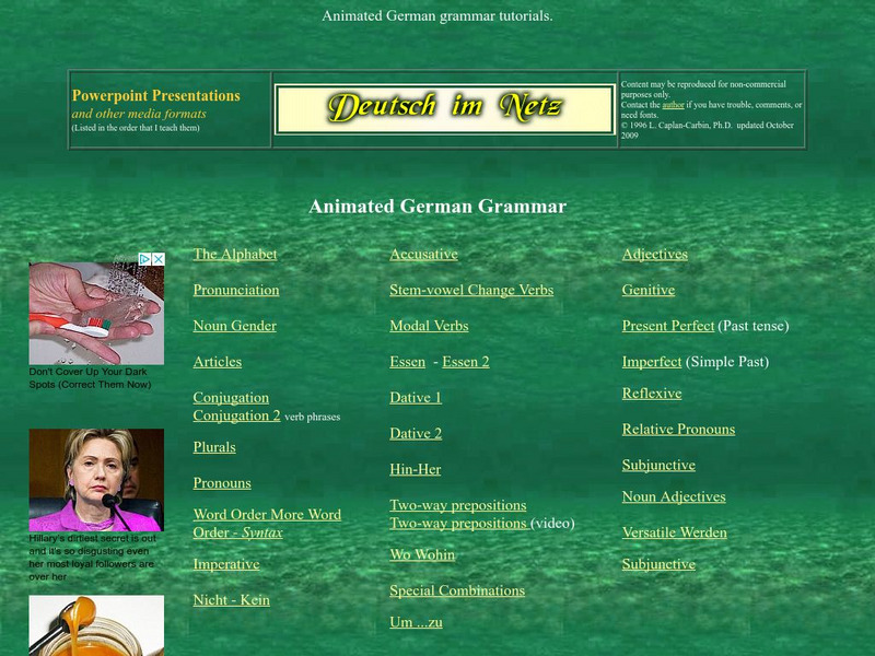 Animated German Grammar PPT Animated German Grammar PPT