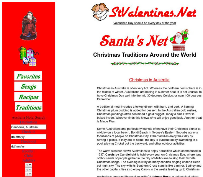 Christmas in Australia Handout Christmas in Australia Handout
