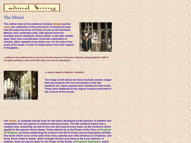 Personal Site: The Missal Website Personal Site: The Missal Website