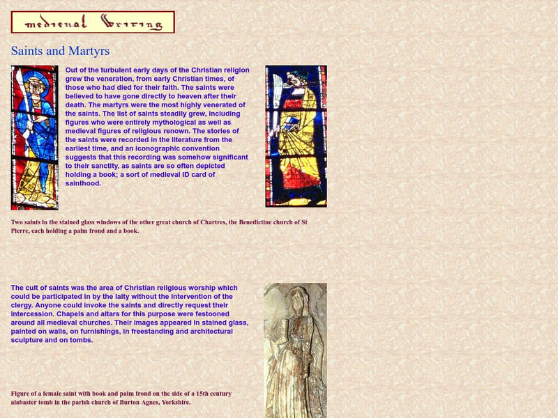 Personal Site: Saints & Martyrs Website Personal Site: Saints & Martyrs Website