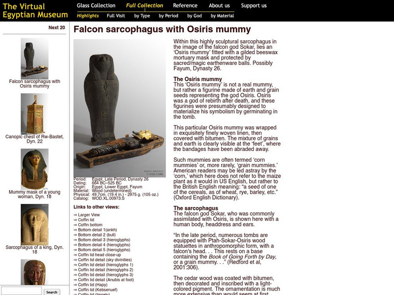 The Virtual Egyptian Museum Website The Virtual Egyptian Museum Website