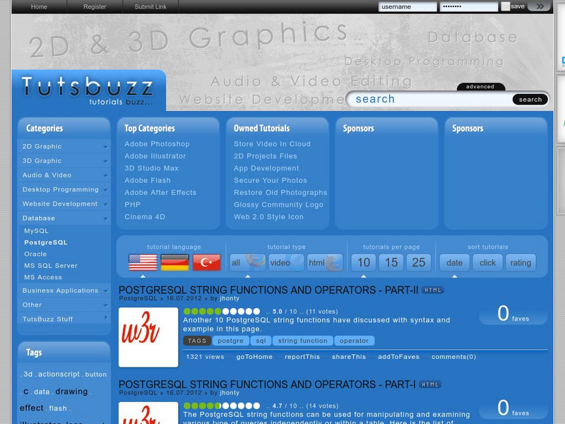 Tuts Buzz: Postgre Sql Tutorials Website