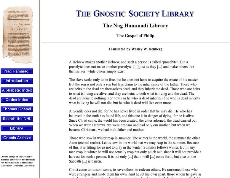 The Gnostic Society Library: The Gospel of Philip eBook The Gnostic Society Library: The Gospel of Philip eBook