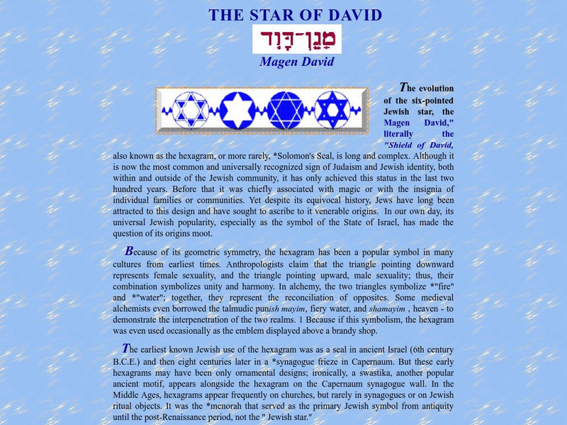 Menorah Ministries: The Star of David Article Menorah Ministries: The Star of David Article