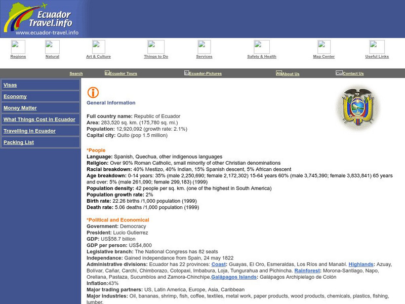 Ecuador travel.info Handout
