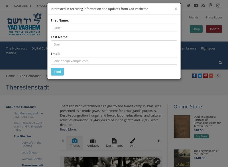 Yad Vashem: Theresienstadt Website Yad Vashem: Theresienstadt Website