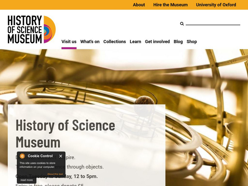 Museum of the History of Science: Homepage Website Museum of the History of Science: Homepage Website