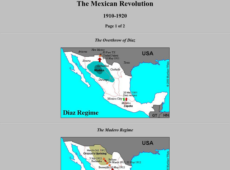 Maps: The Mexican Revolution: 1910 1920 Graphic Maps: The Mexican Revolution: 1910 1920 Graphic