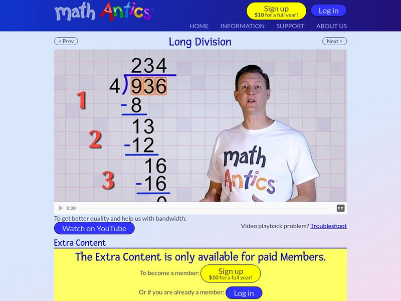 Math Antics: Long Division Instructional Video