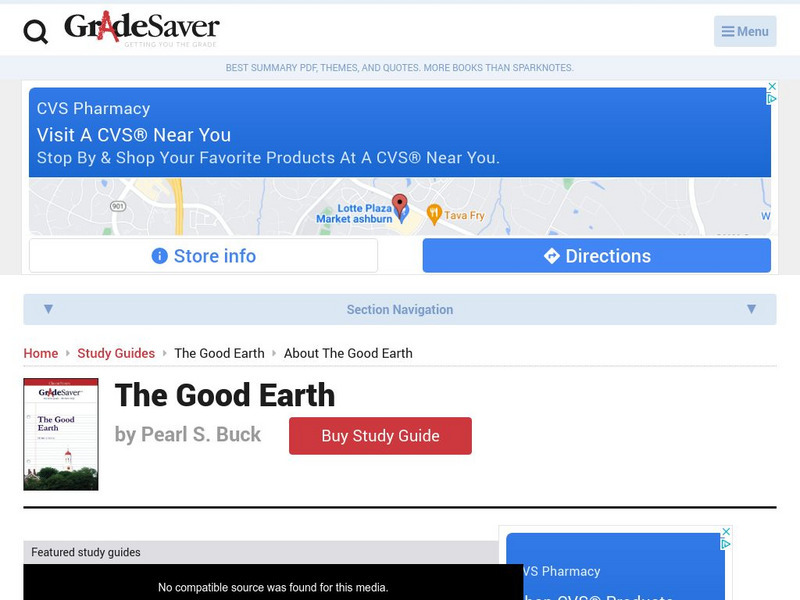 Grade Saver: The Good Earth by Pearl S. Buck Unit Plan Grade Saver: The Good Earth by Pearl S. Buck Unit Plan
