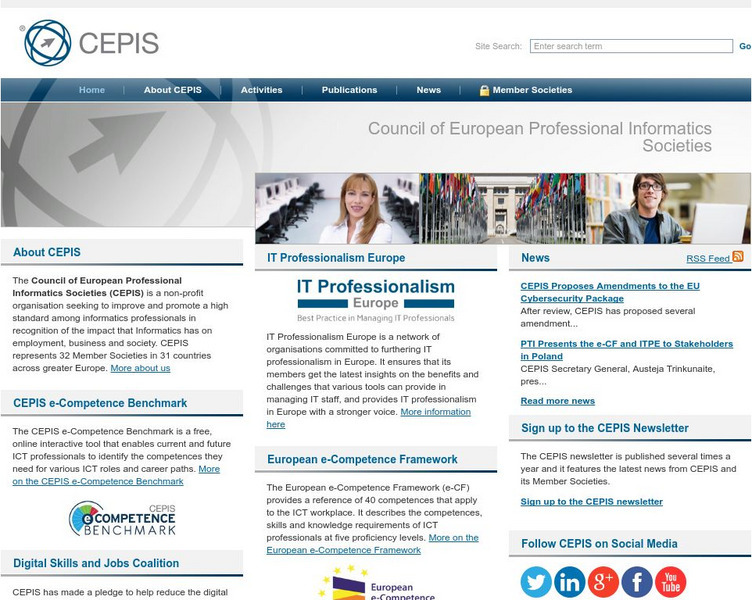 Council of European Professional Informatics Societies Website