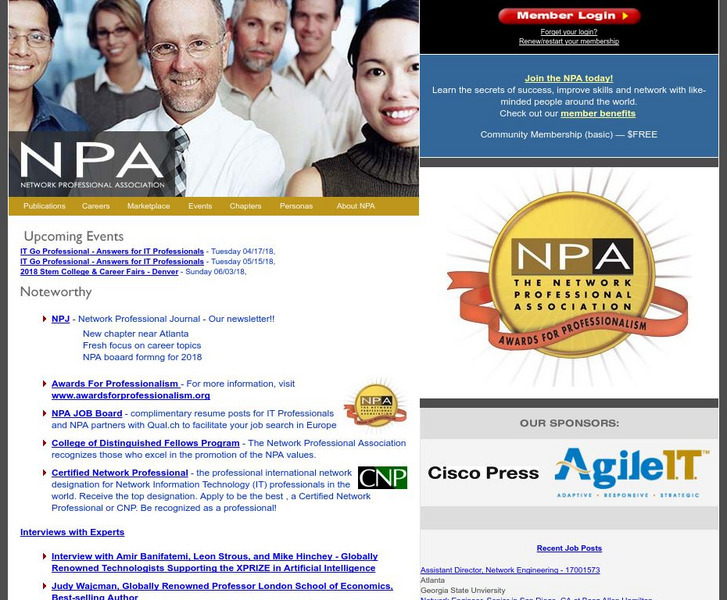 Npa: Advocate for the International Network Computing Professional Website