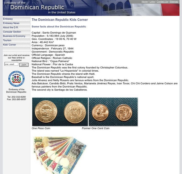 The Dominican Republic Kids Corner Handout The Dominican Republic Kids Corner Handout