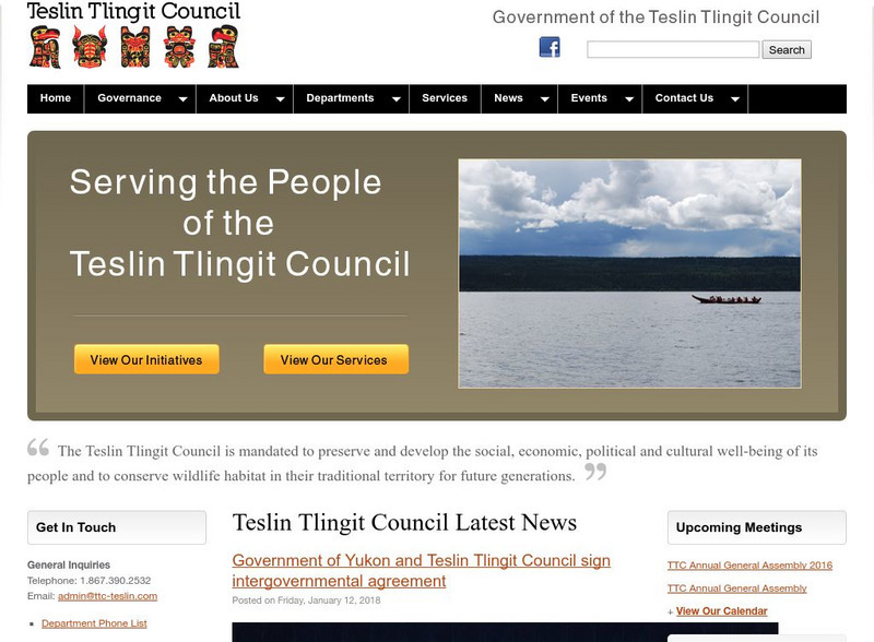 Teslin Tlingit Council Website Teslin Tlingit Council Website