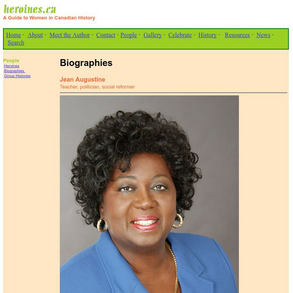 Heroines: Jean Augustine, Teacher & Politician Handout