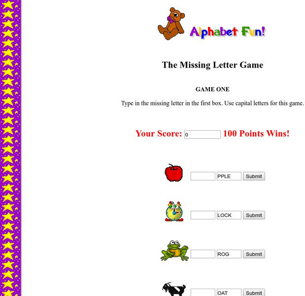 Missing Letter Alphabet Game With Billy Bear Interactive Missing Letter Alphabet Game With Billy Bear Interactive