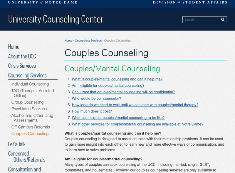University Counseling Center: Couples Counseling Website University Counseling Center: Couples Counseling Website