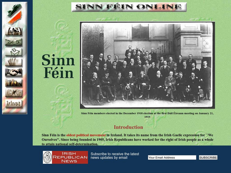 Sinn Fein Website Sinn Fein Website