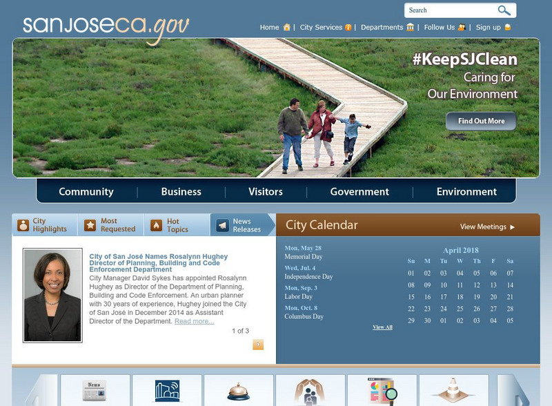 City of San Jose Website City of San Jose Website