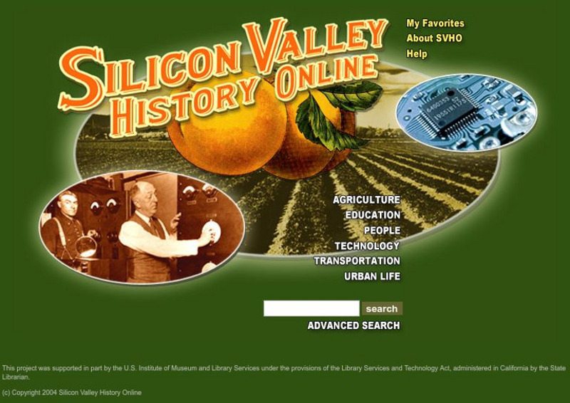 Silicon Valley History Online Website Silicon Valley History Online Website