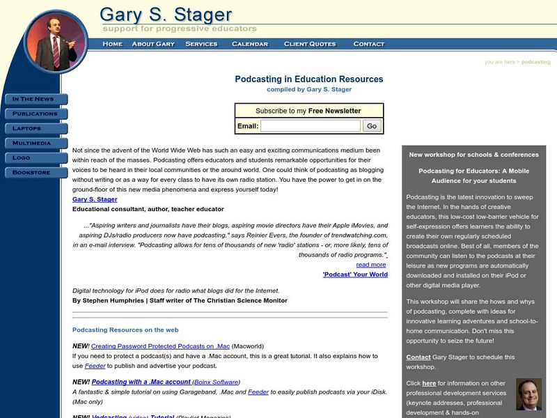 Podcasting Resources for Educators & Students Website Podcasting Resources for Educators & Students Website