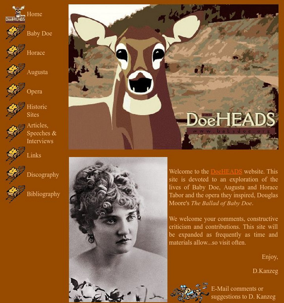 Baby Doe Tabor & the Doe Heads Website Baby Doe Tabor & the Doe Heads Website