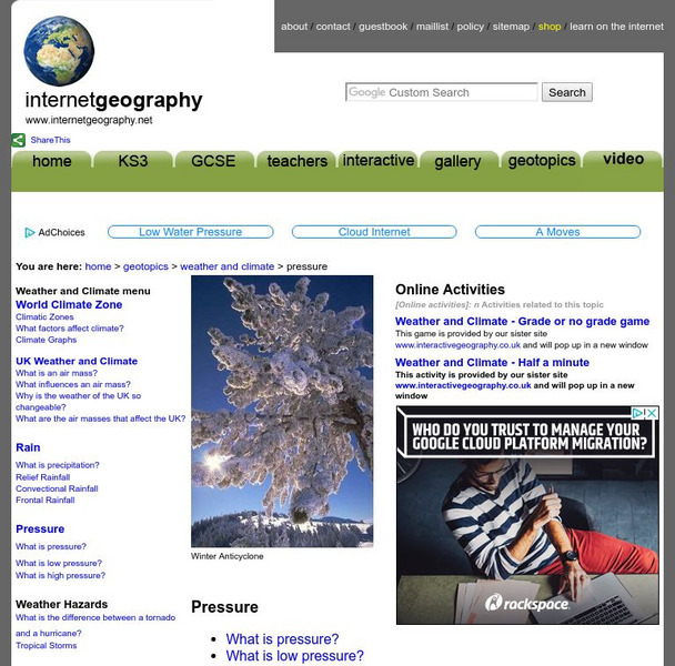 Internet Geography: Geo Topics: Weather and Climate Website Internet Geography: Geo Topics: Weather and Climate Website