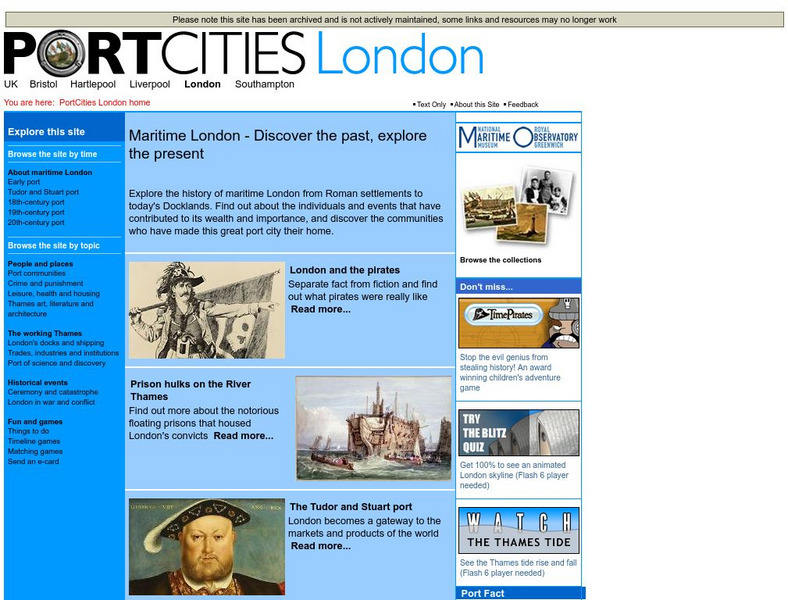 Port Cities: London Website Port Cities: London Website